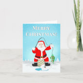 Funny Santa Ice Gevist met poolijs Beer Kaart (Voorkant)