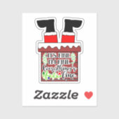 Funny Santa- I'm Fine. Everything is Fine Sticker (Vel)