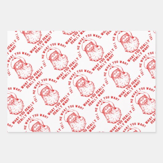 Funny Santa Inpakpapier Vel (Voorkant 3)