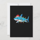 Funny Santa Jaws Shark Kerstlights Merry Shar Kaart (Voorkant)