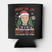 Funny Santa Joe Biden Merry Uh Kerstlly Ugly Blikjeskoeler (Voorkant)