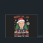 Funny Santa Joe Biden Merry Uh Kerstlly Ugly Feestdagenkaart<br><div class="desc">Funny Santa Joe Biden Merry Uh Kerstlly Ugly</div>