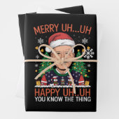Funny Santa Joe Biden Merry Uh Kerstlly Ugly Inpakpapier Vel (In situ)