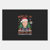 Funny Santa Joe Biden Merry Uh Kerstlly Ugly Inpakpapier Vel (Voorkant)