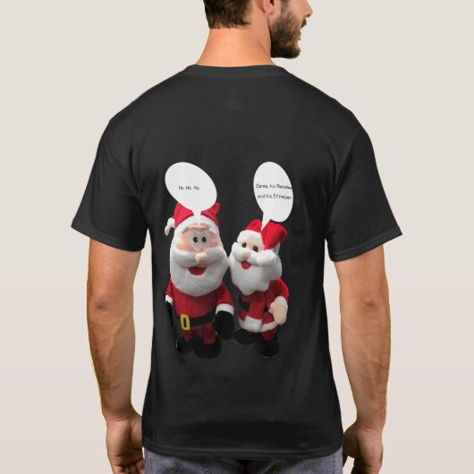 Funny Santa Joke T Shirt (Achterkant)