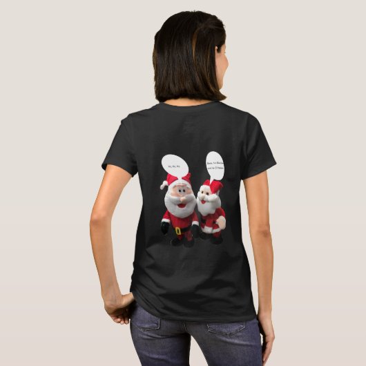 Funny Santa Joke T shirt (Achterkant volledig)