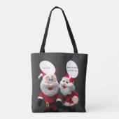 Funny Santa Joke Tote Bag (Achterkant)