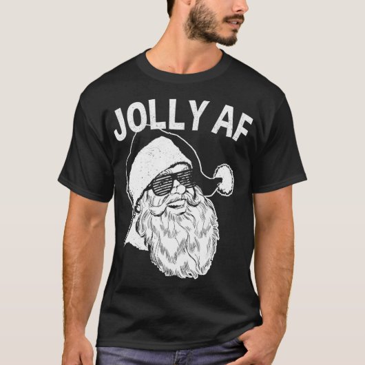 Funny Santa Jolly AF T-shirt (Voorkant)