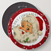 Funny Santa ~ kerstButton Ronde Button 6,0 Cm (Voorkant /achterkant)