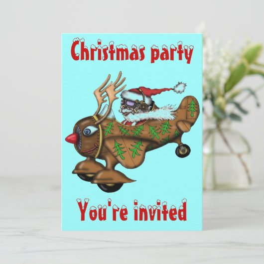 Funny Santa-kerstfeestkaart Kaart (Staand voorkant)