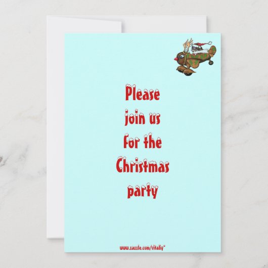 Funny Santa-kerstfeestkaart Kaart (Achterkant)