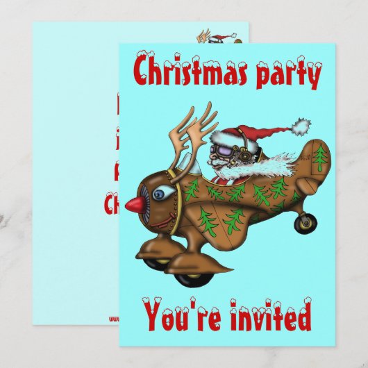 Funny Santa-kerstfeestkaart Kaart (Voorkant / Achterkant)