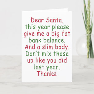 Funny Santa-kerstkaart Feestdagen Kaart