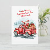 Funny Santa-kerstkaart Feestdagenkaart (Staand voorkant)