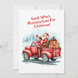 Funny Santa-kerstkaart Feestdagenkaart