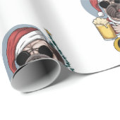 Funny Santa Kerstmis Cadeaupapier (Rol Hoek)