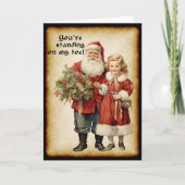 Funny Santa Kerstmis Kaart (Voorkant)