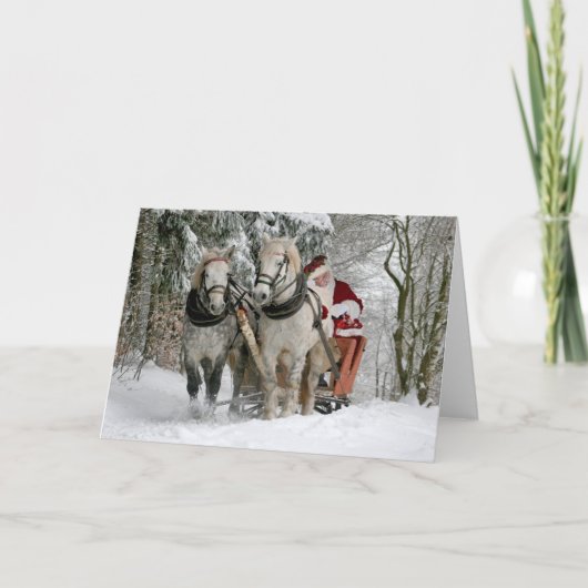 Funny Santa Kerstmis Kaart (Voorkant)