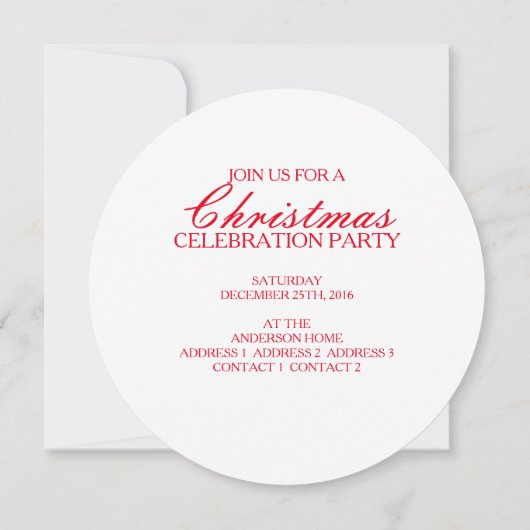 Funny Santa ~ Kerstmis-uitnodigingskaart Kaart (Achterkant)