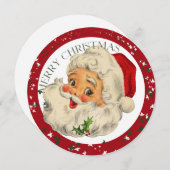 Funny Santa ~ Kerstmis-uitnodigingskaart Kaart (Voorkant / Achterkant)