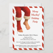 Funny Santa Legs | North Pole Mischief Holiday  Kaart (Voorkant)