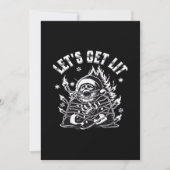 Funny Santa Let's Get Lit Classic Feestdagenkaart (Voorkant)