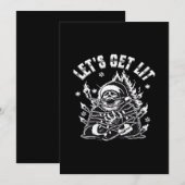 Funny Santa Let's Get Lit Classic Feestdagenkaart (Voorkant / Achterkant)