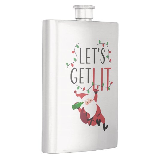 Funny Santa Let's krijgen een kleine kerstslogan Flacon (Rechts)