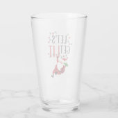 Funny Santa Let's krijgen een kleine kerstslogan Glas (Achterkant)