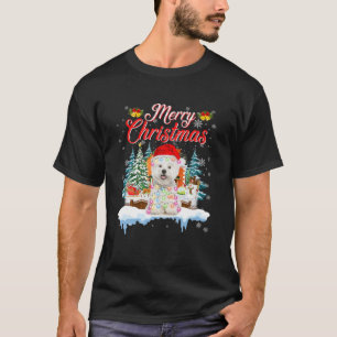 Funny Santa Maltese Dog Merry Mannen T-shirt