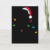 Funny Santa Miniature Schnauzer Christmas Lights D Kaart (Voorkant)