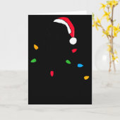 Funny Santa Miniature Schnauzer Christmas Lights D Kaart (Gele Bloem)