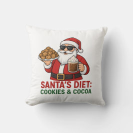 Funny Santa Mug – Santa’s Diet: Cookies & Cocoa Kussen