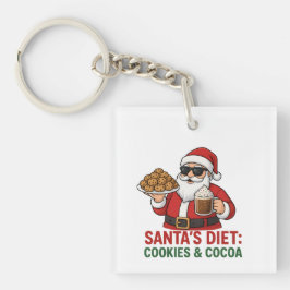 Funny Santa Mug – Santa’s Diet: Cookies & Cocoa Sleutelhanger