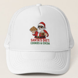 Funny Santa Mug – Santa’s Diet: Cookies & Cocoa Trucker Pet
