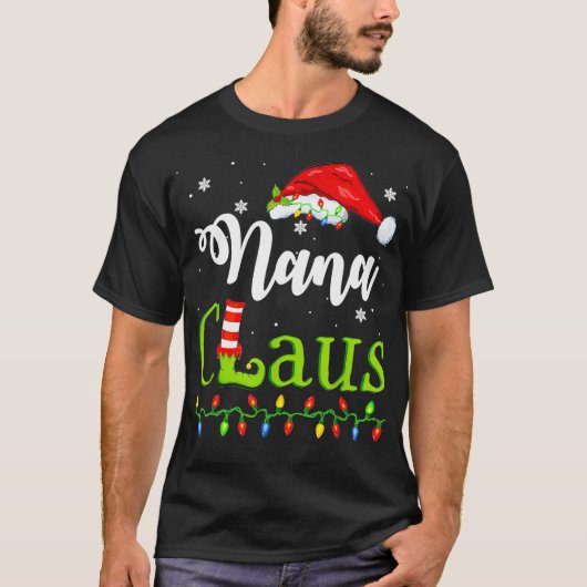 Funny Santa Nana Claus Christmas Matching Family T-shirt (Voorkant)