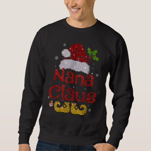 Funny Santa Nana Claus kerstfamilie Trui (Voorkant)