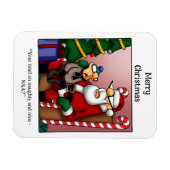 Funny Santa Naughty of Mooie Humor Magnet Gift Magneet (Horizontaal)