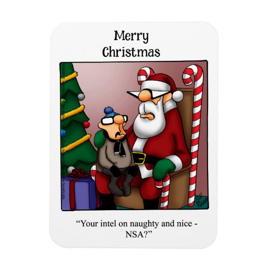 Funny Santa Naughty of Mooie Humor Magnet Gift Magneet (Verticaal)