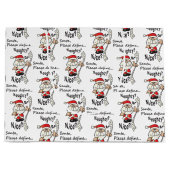 Funny Santa Naughty of Nice Groot Cadeauzakje (Voorkant)