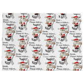 Funny Santa Naughty of Nice Groot Cadeauzakje (Achterkant)