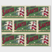 Funny Santa "Naughty" of "Nice" Kerstmis met de te Cadeaupapier (Vlak)