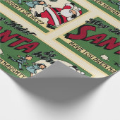 Funny Santa "Naughty" of "Nice" Kerstmis met de te Cadeaupapier (Hoek)