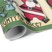 Funny Santa "Naughty" of "Nice" Kerstmis met de te Cadeaupapier (Rol Hoek)
