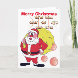 Funny Santa Netball Christmas Greeting Feestdagen Kaart