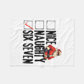 Funny Santa Nice Naughty Six Seven Meme 67 Christm Fleece Deken (Voorkant (Horizontaal))