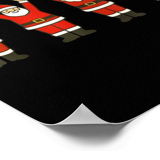 Funny Santa Ohio Midwestern Party O-h-i-o Christma Poster (Hoek)