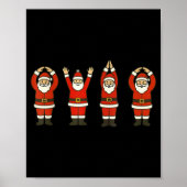 Funny Santa Ohio Midwestern Party O-h-i-o Christma Poster (Voorkant)