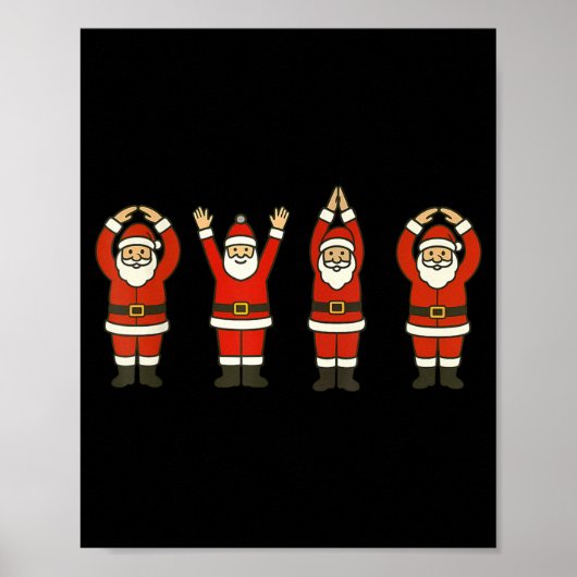 Funny Santa Ohio Midwestern Party O-h-i-o Christma Poster (Voorkant)
