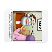 Funny Santa op DMV Humor Magnet Gift Magneet (Horizontaal)